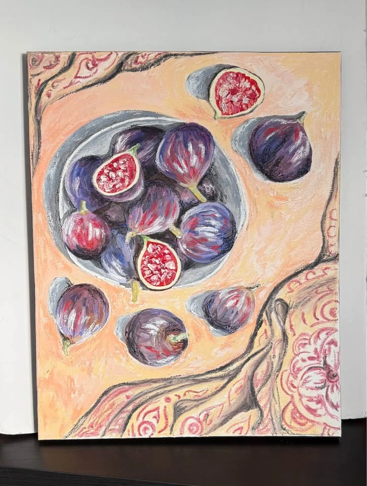 Original Fig Painting – Oil on Canvas | Handmade Artwork 40×50 c