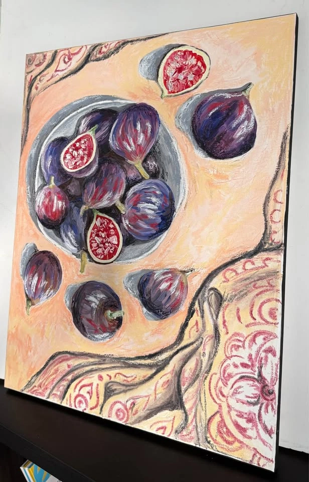 Original Fig Painting – Oil on Canvas | Handmade Artwork 40×50 c - photo 2