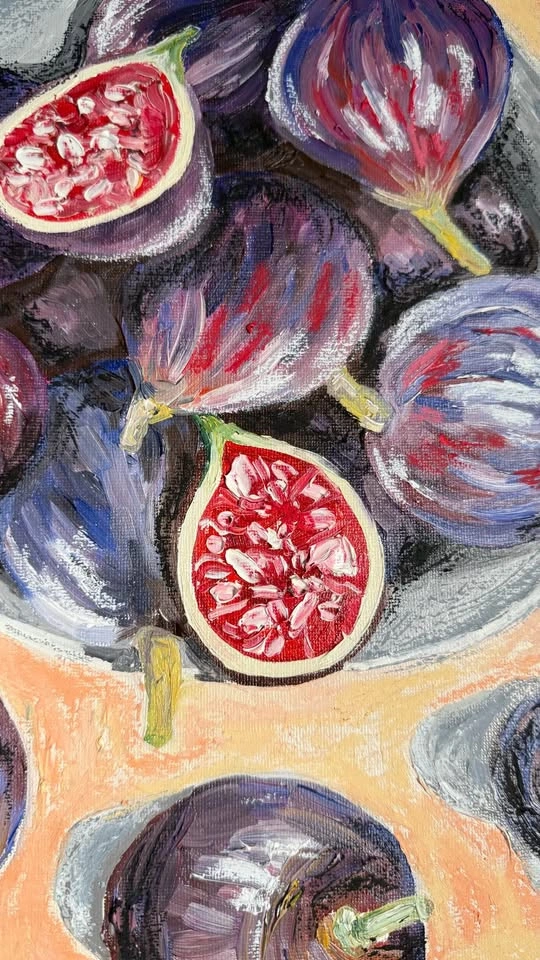 Original Fig Painting – Oil on Canvas | Handmade Artwork 40×50 c - photo 5