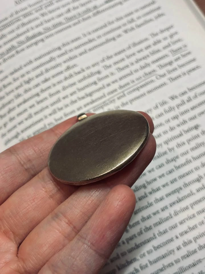 Old Silver Tibetan Amulet Nine-Palace Bagua - photo 4