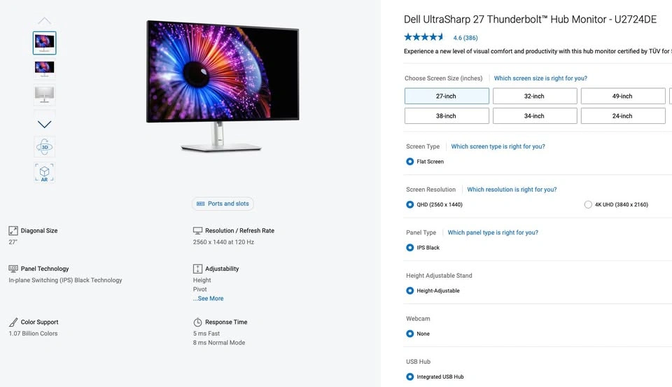 Dell UltraSharp 27” Dual Monitor Setup – 120Hz | Thunderbolt 4 - photo 2