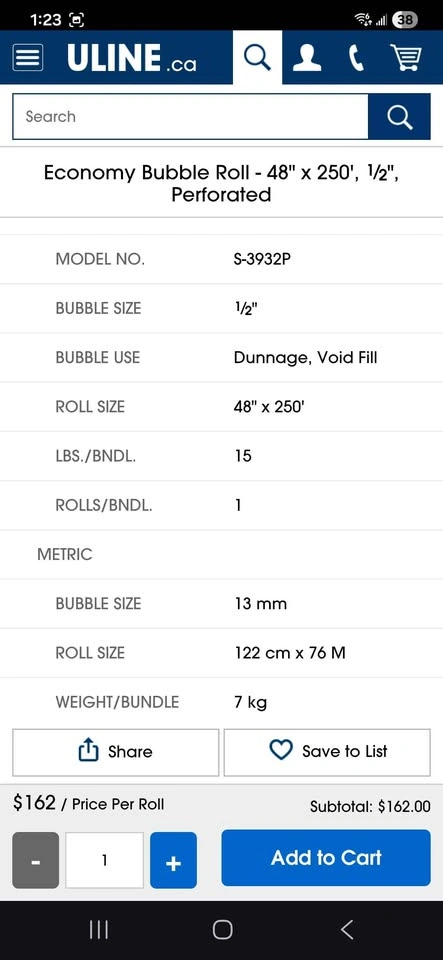 🇨🇦  Commercial Bubble Wrap Roll – 4 ft Wide x 250 ft Long - photo 4