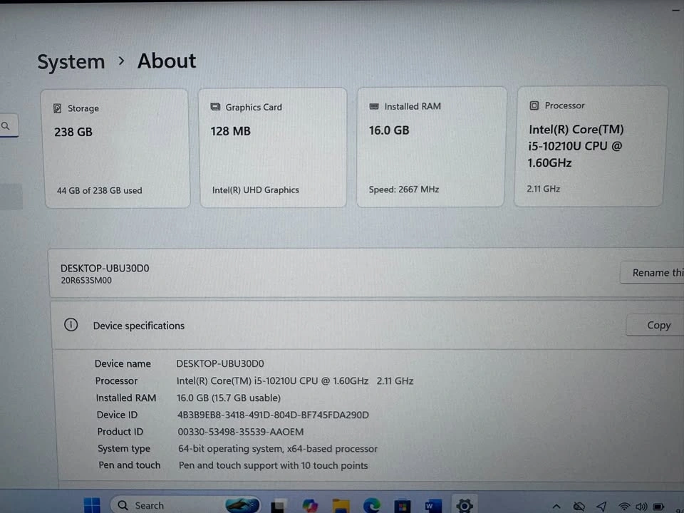 Lenovo L13 TOUCH I5-10th. 16GB 256GB Win 11 Laptops - photo 2