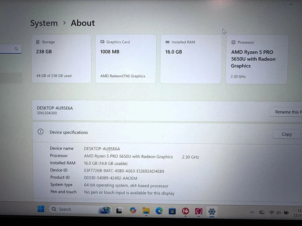 Lenovo T14 G2 Ryzen 5 - 16GB/256GB Win 11 Laptops - photo 5