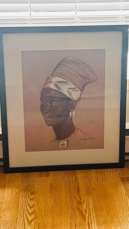 Framed African Woman Portrait Print - photo 2