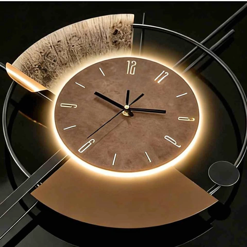 LED Wall Clock with Pendulum