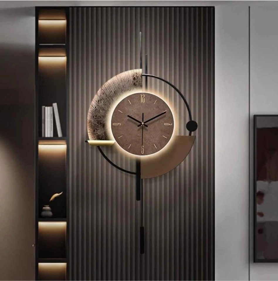 LED Wall Clock with Pendulum - photo 2