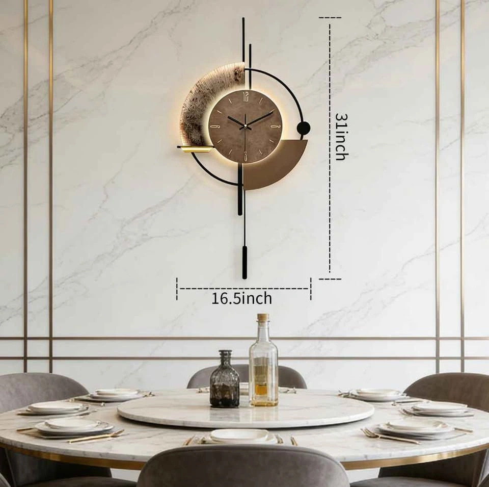 LED Wall Clock with Pendulum - photo 4