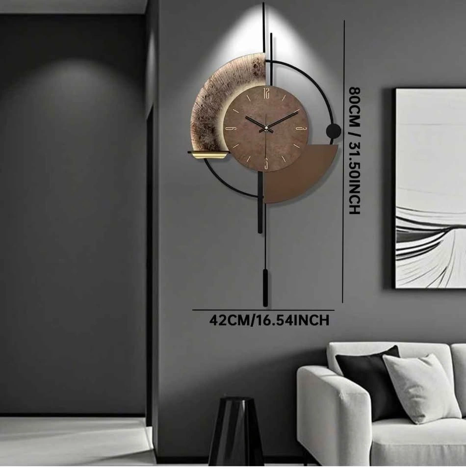 LED Wall Clock with Pendulum - photo 5