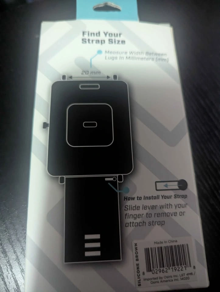 Quick Release Smartwatch Strap – Brown Silicone, 20 mm (New) - photo 2
