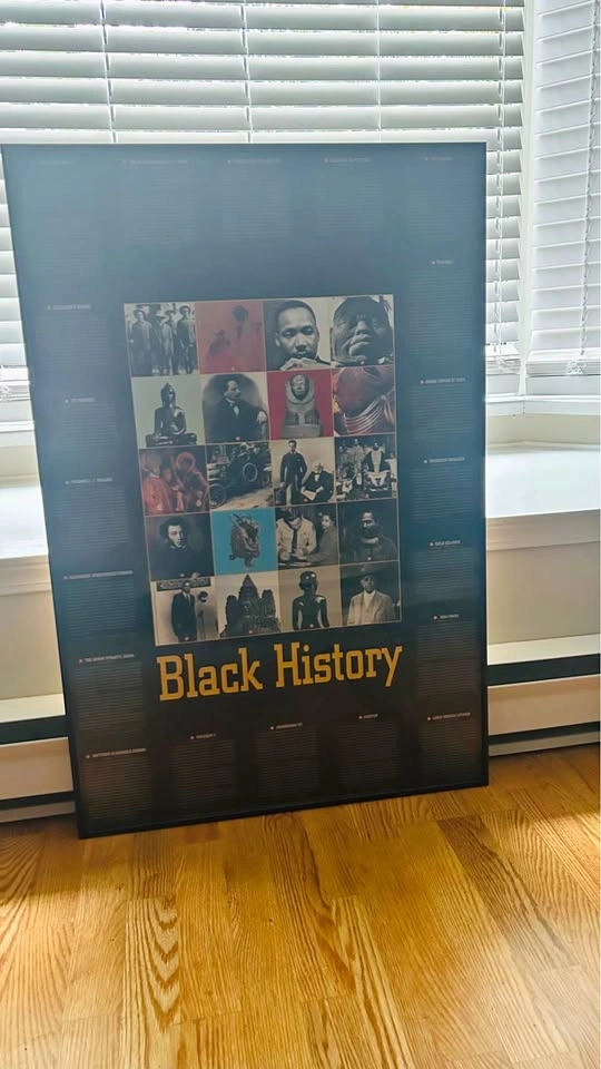 Framed Black History Educational Poster