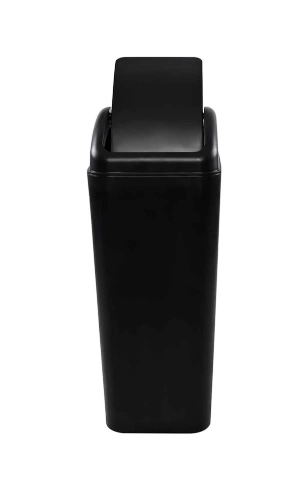 Black Swing-Top Trash Can