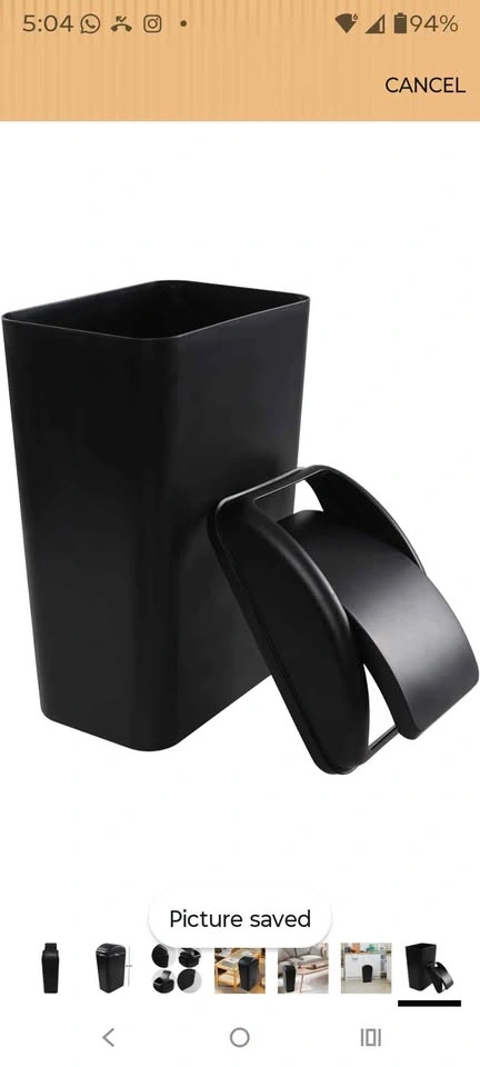 Black Swing-Top Trash Can - photo 5