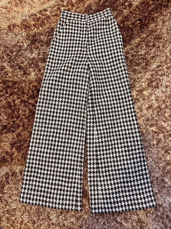 Tweed Wide Leg maxi Pants Size XS NEW