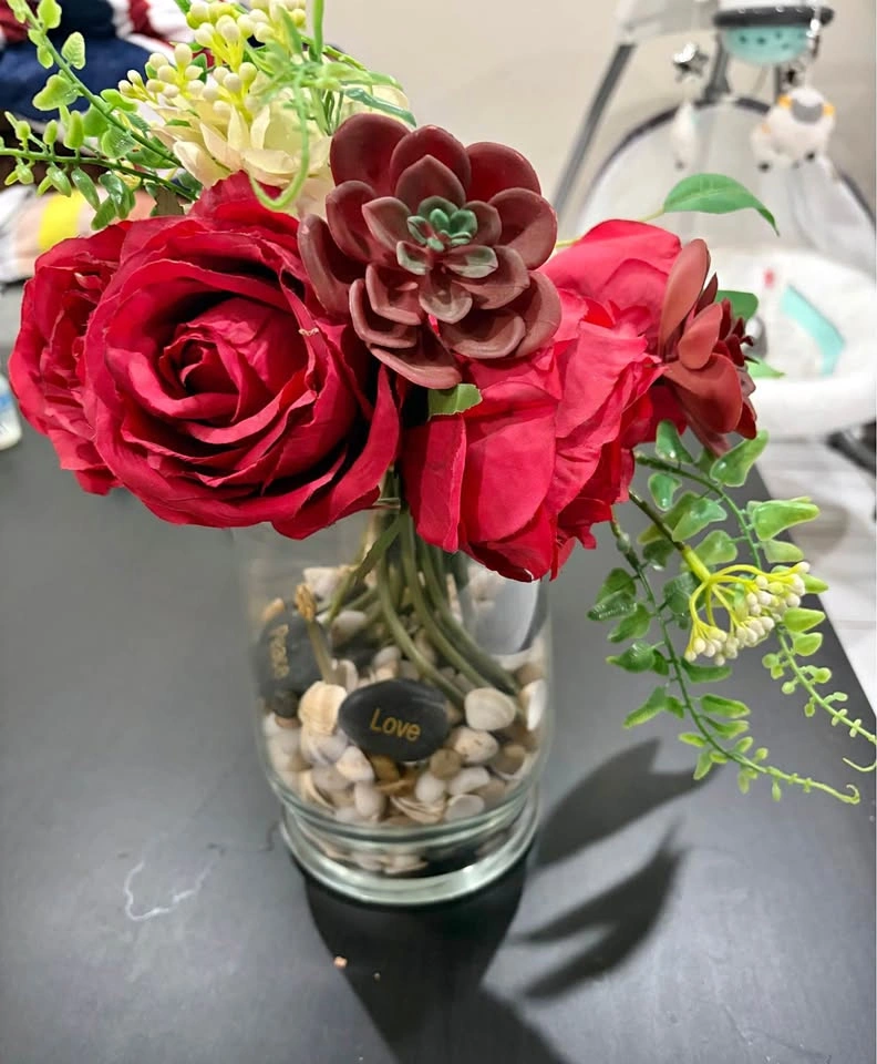 Assorted Artificial Floral Arrangements with Vases