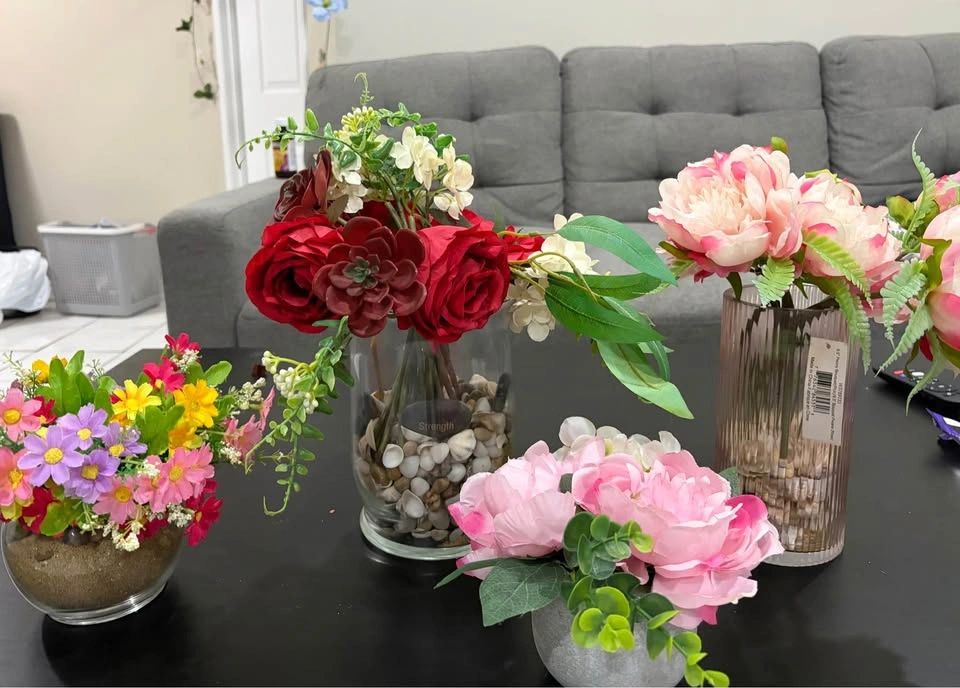 Assorted Artificial Floral Arrangements with Vases - photo 5