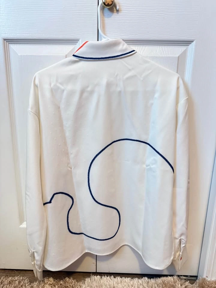 White Graphic Art Button-Down Shirt size S/XS - photo 2