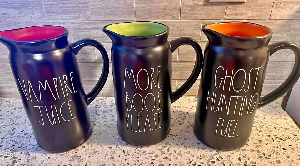 Ceramic Kitchen Pitchers & Holiday Table Decor
