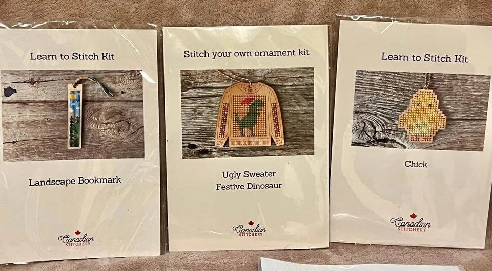 New Beginner Cross Stitch & Wood Embroidery Craft Kits - 5 Kit L - photo 2