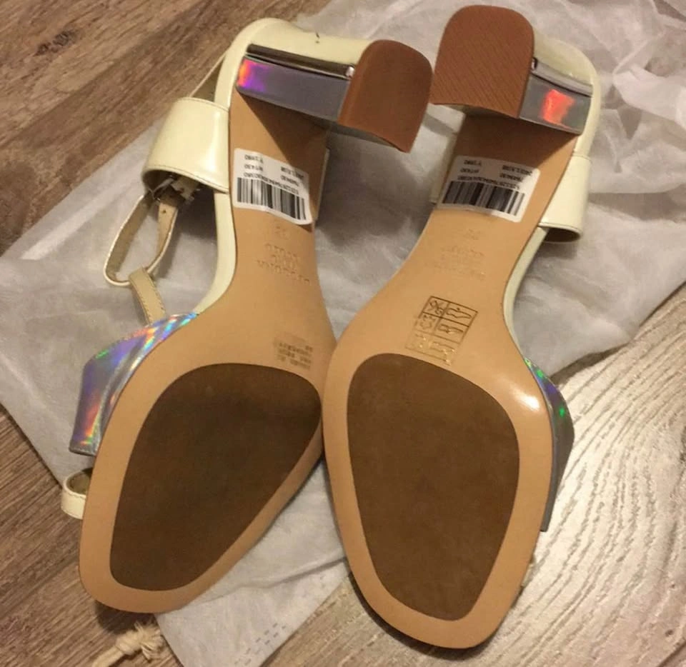 Leather high heels Size 7.5/8 NEW - photo 2