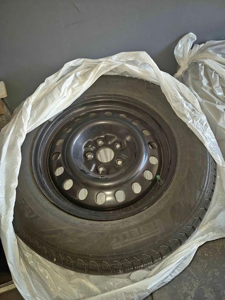Winter tire on rims
