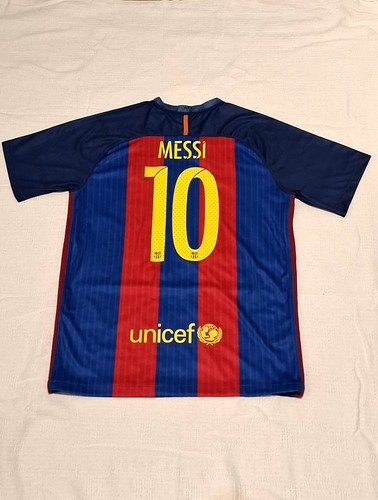 FC Barcelona 2016-17 Home Messi Nike Soccer Jersey Size L - photo 2