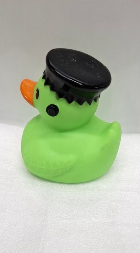 Frankenstein Rubber Duck Bath Toy: Green Duck Black Hair Hat - photo 3