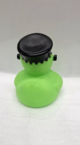 Frankenstein Rubber Duck Bath Toy: Green Duck Black Hair Hat - photo 4