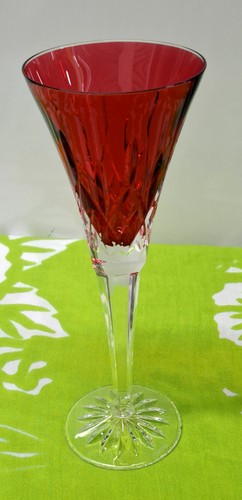 Waterford Red Clear Crystal Etched Stemmed Champagne Flute - photo 2