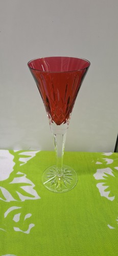 Waterford Red Clear Crystal Etched Stemmed Champagne Flute - photo 3