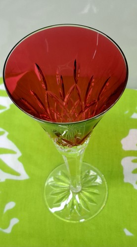 Waterford Red Clear Crystal Etched Stemmed Champagne Flute - photo 4