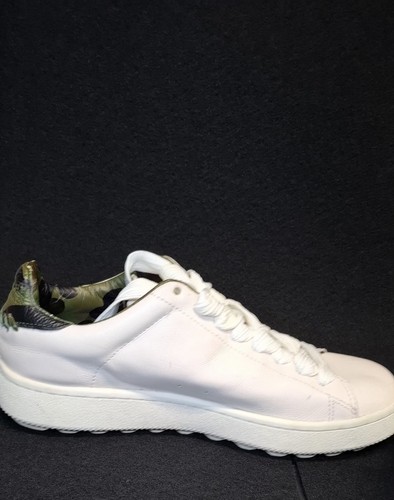 COACH Men’s White Leather Low Top Lace Up Sneakers Camo Lining G - photo 4