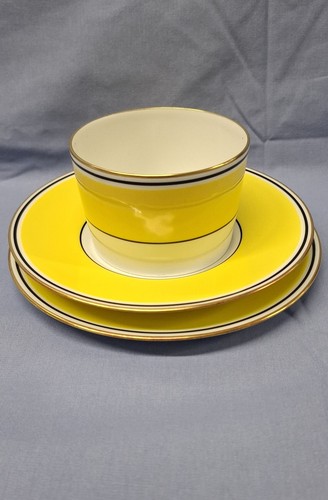 A. Raynaud et Cie Limoges Ceralene Yellow Porcelain Set - photo 5