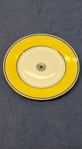 Ceralene Limoges Porcelain Plate Yellow White Black 6.5in - photo 2