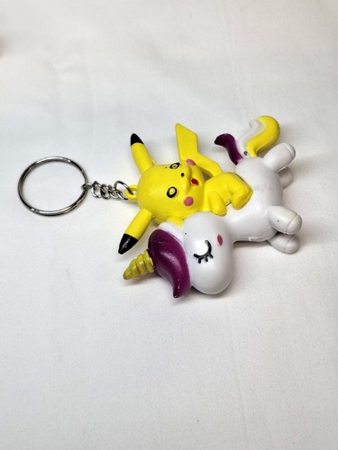 Lot of 3 Pokemon Pikachu Disney Daisy Duck Unicorn Keychains - photo 3