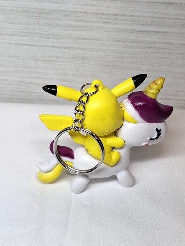 Lot of 3 Pokemon Pikachu Disney Daisy Duck Unicorn Keychains - photo 4