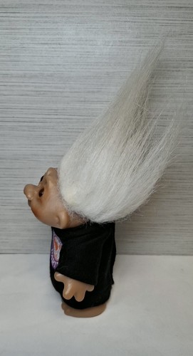 Vintage Troll Doll Dam Retired & Loving It White Hair 5" Tall - photo 2
