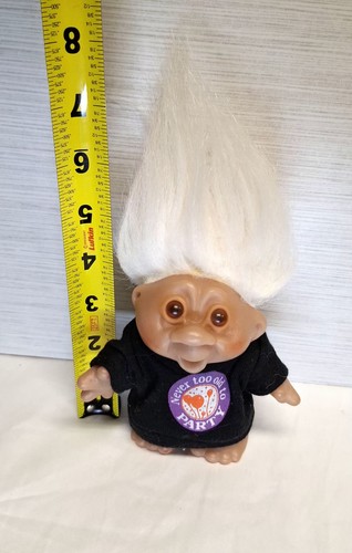 Vintage Troll Doll Dam Retired & Loving It White Hair 5" Tall - photo 4