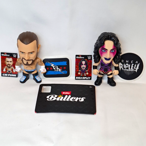 ZURU WWE Ballers Mini Figure Set 2-Pack CM Punk & Rhea Ripley