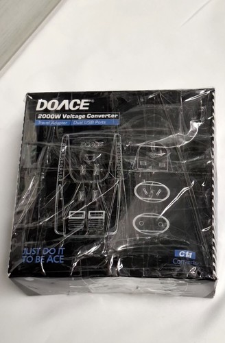 Doace 2000w Voltage Converter Travel Adapter USB Ports