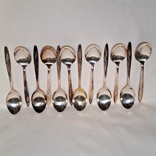 ONEIDA Community Silver Plated Floral Handle Spoons Lot of 12