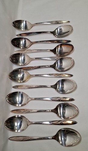 ONEIDA Community Silver Plated Floral Handle Spoons Lot of 12 - photo 2