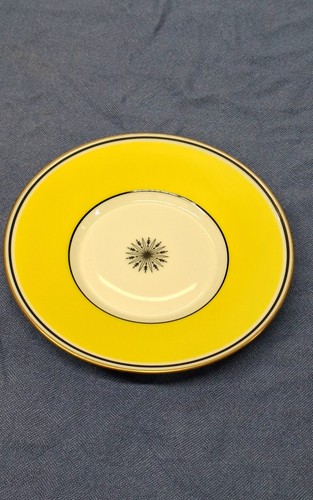 CERALENE Limoges France Yellow Porcelain Plate 6.1/8 in