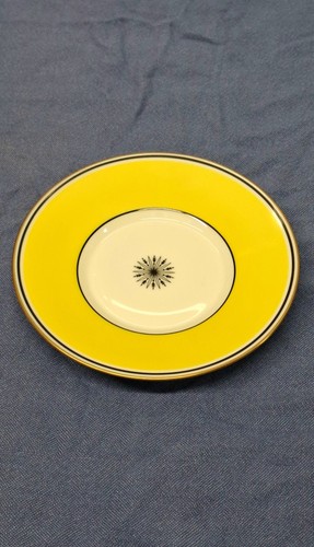 CERALENE Limoges France Yellow Porcelain Plate 6.1/8 in - photo 2