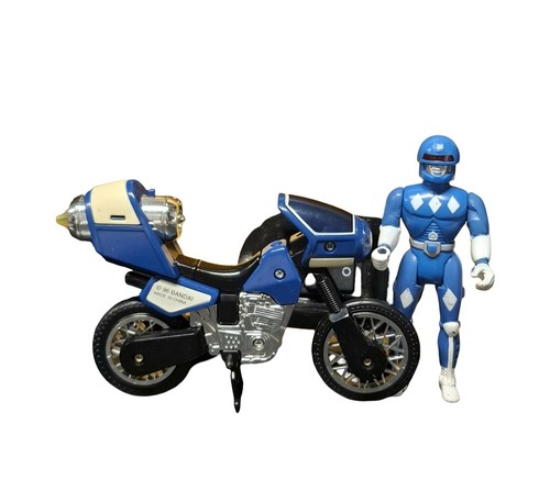 1996 Bandai Power Ranger Motorcycle and 1994 Blue Ranger