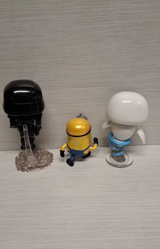 Funko Pop! Vinyl Figure Lot 3-Pack EVE Minion Grogu Bobblehead - photo 2
