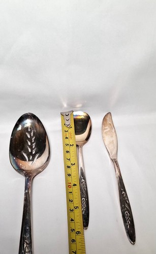 Community Silverplate Floral Handle Spoons & Butter Knife 4pc - photo 5