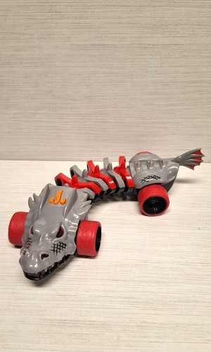 Hot Wheels Dragon Car Gray Red Black Plastic Toy Vehicle