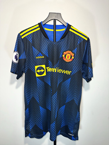 adidas Manchester United 2021/2022 Sancho #25 Jersey Blue Large