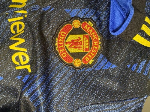 adidas Manchester United 2021/2022 Sancho #25 Jersey Blue Large - photo 4
